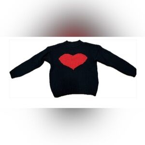 Kids black  Sweater with Red Heart